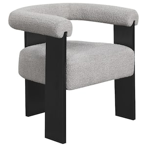 Ramona Taupe and Black Boucle Upholstered Accent Side Chair