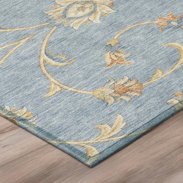 Chantille Machine Washable Indoor/Outdoor Abstract ACN3079 Denim 3 ft. x 4 ft. Area Rug