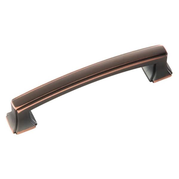 HICKORY HARDWARE Bridges Collection 3-3/4 in. (96 mm) Oil-Rubbed Bronze Highlighted Cabinet Door and Drawer Pull (10-Pack)