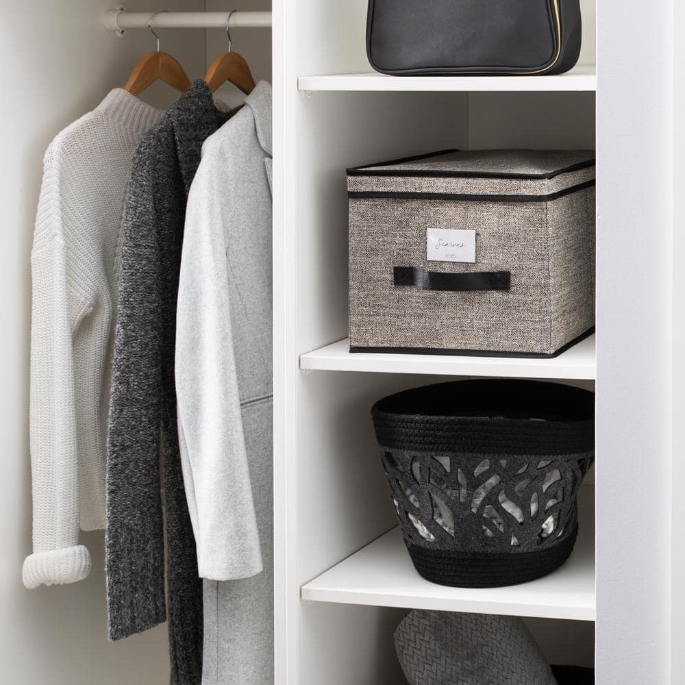 Large Black Collapsible Plastic Storage Bin with Lid