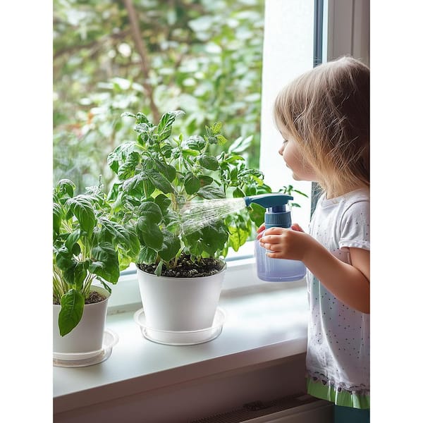 Clear Plastic Plant Saucers with 15 Labels 1.3 in. Flower Pot Drip Trays for Indoor/Outdoor Garden Plants 15 Pack