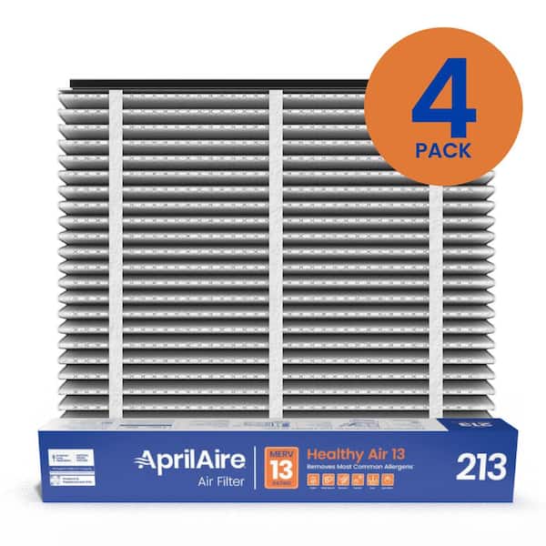 AprilAire 20 in. x 25 in. x 4 in. 213 MERV 13 Pleated Filter for Air Purifier Models 1210, 1620, 2210, 2216, 3210, 4200 (4-Pack)