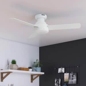 Presto 44 in. Indoor Ceiling Fan in Matte White with Wall Control Included For Bedrooms