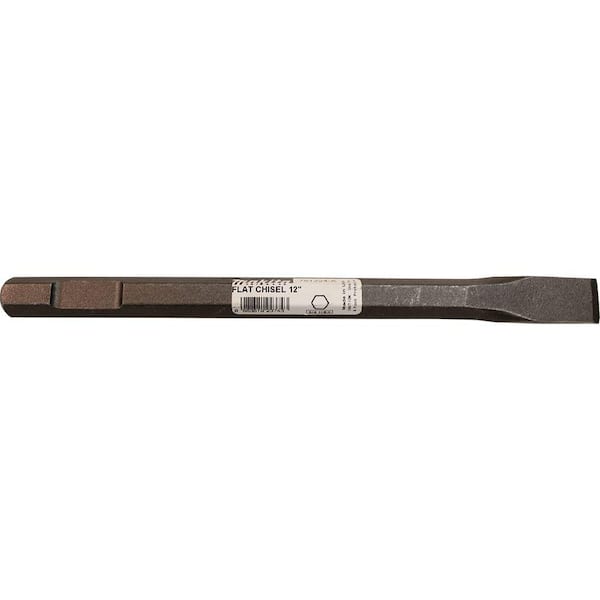 Makita 1 in. x 12 in. Flat Chisel For Use With  3/4 in. Hex Shank Tools