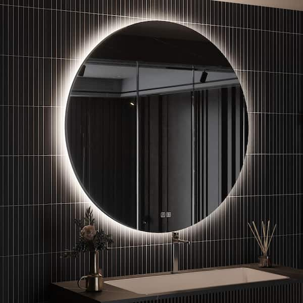 Front-Lighted LED Bathroom Vanity Mirror: 44 x 44 - Round