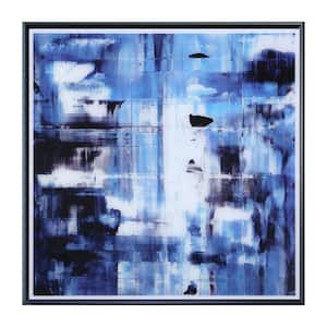 "Abstract Ink Art" Glass Framed Wall Decorate Art Print 32 in. x 32 in.