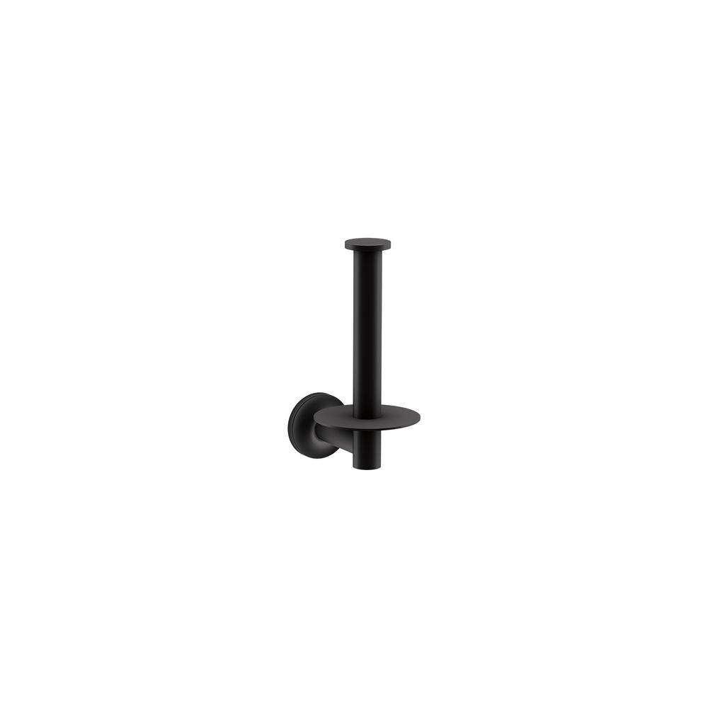 KOHLER Purist Vertical Toilet Paper Holder in Matte Black K14444BL
