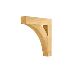 9 in. x 1-1/2 in. x 9 in. Solid Basswood Farmhouse Arch Bracket