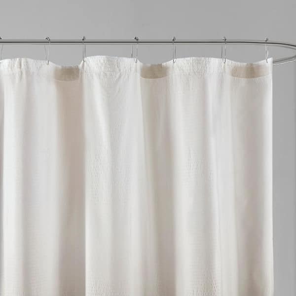 Madison Park Ara Ombre Printed Seersucker Shower Curtain Taupe