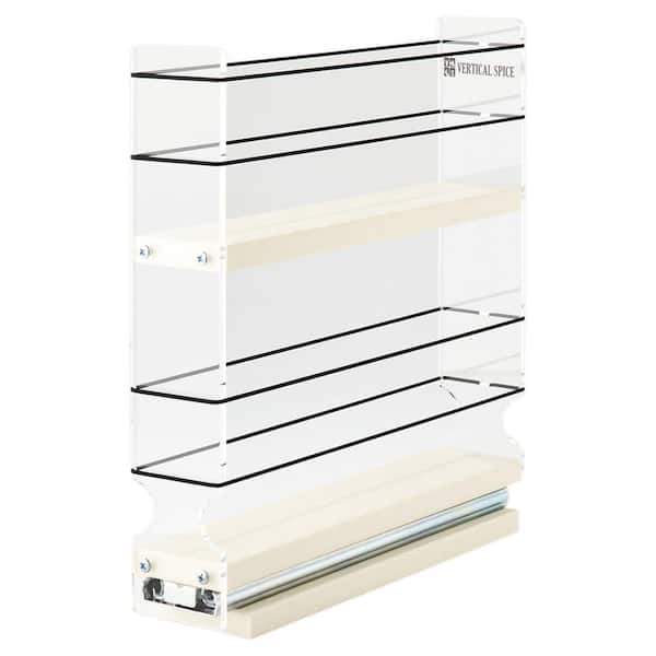 Vertical Spice 2-Tier Cream Cabinet Mount 10.6 x 2.3 x 10.75 Spice Rack  Drawer 2x2x11DC - The Home Depot
