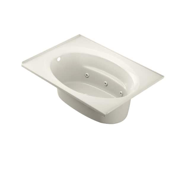 JACUZZI Signature 60 in. x 42 in. Rectangular Whirlpool Bathtub with Left Drain in Oyster with Heater