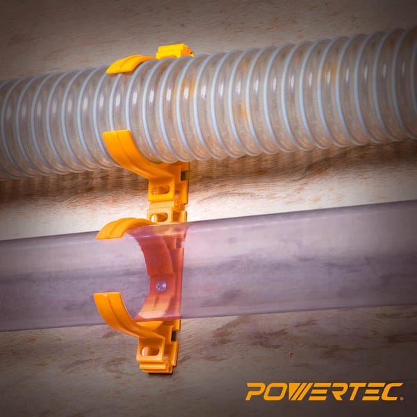 2-1/2 in. x 36 in. Long PVC Pipe Rigid Plastic Tubing and 5PK Open Style Hangers for Dust Collection Pipe & Hose