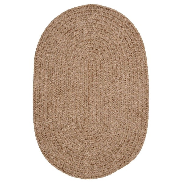 Dover Chenille Sandbar 4 ft. x 6 ft. Oval Braided Area Rug