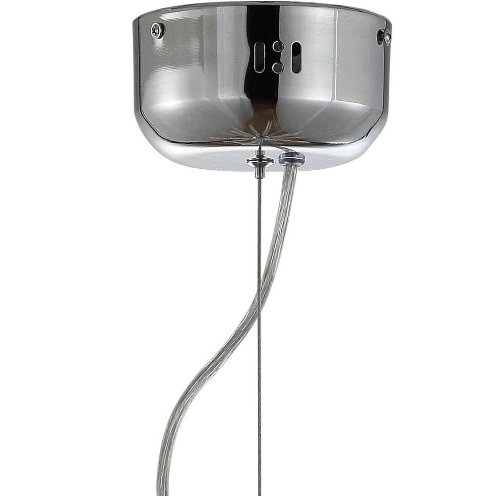 Soyuz 19.5" Chrome Starburst Adjustable LED Pendant Light