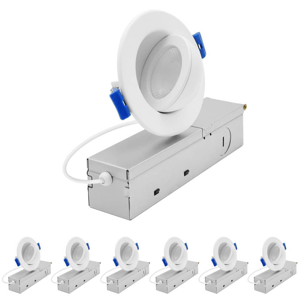 2 In. Floating Gimbal LED Recessed Light, Adjustable 360° Rotation & 90° Tilt, 5CCT, 7W, 600LM, Dimmable, ETL 6 Pack price history on PriceWatchPro