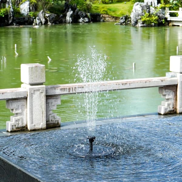 AISITIN Solar Fountain Upgrade – 2.5W 160mm Floating Bird Bath Pump With 6 Fountain Styles For Garden, Pond, And Fish Tank