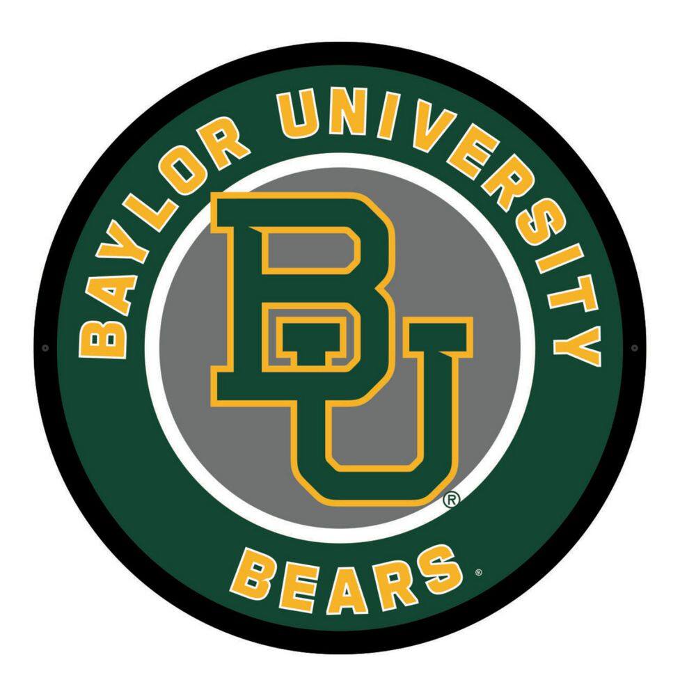 Evergreen Baylor University Round 23 in. Plugin LED Lighted Sign 8LED925RD The Home Depot
