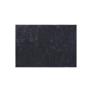 Dark Gray 2 ft. 1 in. x 3 ft. Contemporary Solid Machine Washable Area Rug