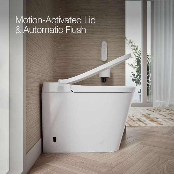 KOHLER Leap 12 in. 1-Piece 1.0/1.28 GPF Dual Flush Elongated Smart