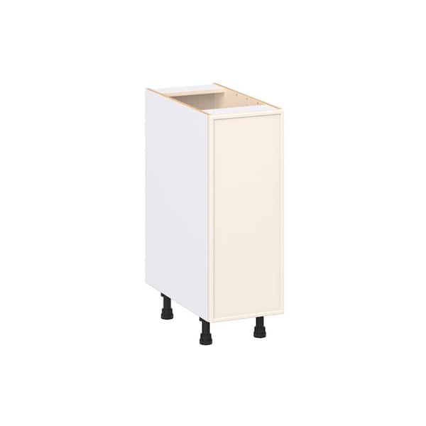 J COLLECTION Fairview 12 in.W x 24 in.D x 34.5 in. H Assembled Slim Shaker Base Kitchen Cabinet in Washed Linen with 3-Inner Drawers