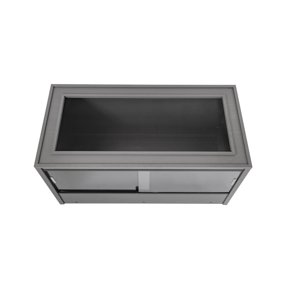 New Age Pet® ECOFLEX® 48 in. Mojave Reptile Terrarium Lounge - Durable Composite Habitat with Ventilated Side Panels, Removable Sliding Glass Doors and Mesh Screen Top for UV/Heat Lamp Setup
