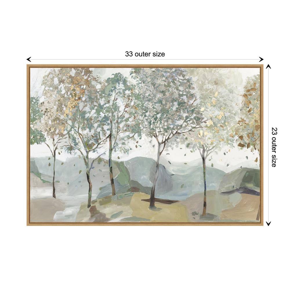 Breezy Landscape Trees Canvas Print with Floating Frame