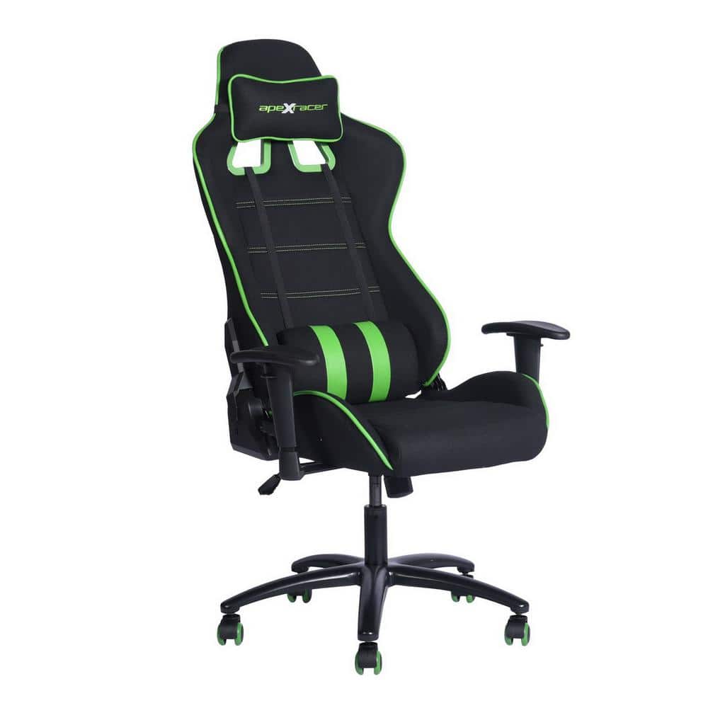 Casa Norris Black Fabric Seat Gaming Chair with Height NORRIS - The Depot