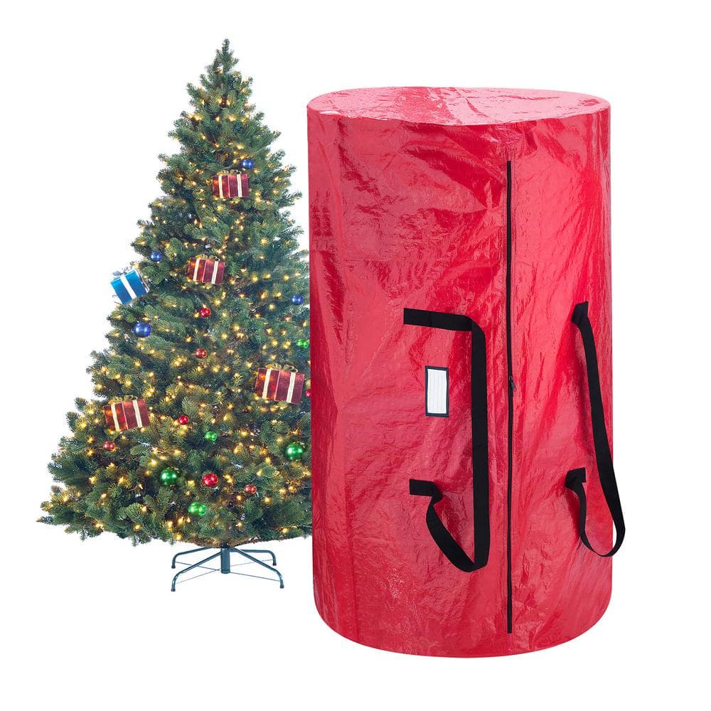 Red Extra-Large Polypropylene Christmas Tree and Wreath Storage Bag