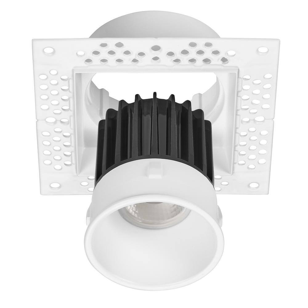 2" White Aluminum Trimless Ultra-Thin Recessed LED Downlight