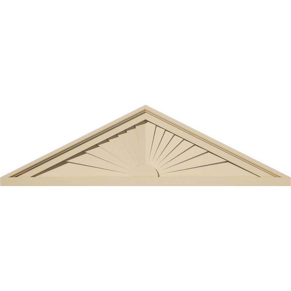 Pedss Ekena Millwork 34-in W x 9-1/2-in H x 2-in P (Pitch 6/12) Peaked Cap ...