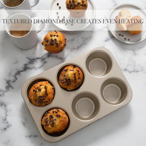 Cooking Light Mini Muffin Pan Carbon Steel Quick Release Coating, Non-Stick  Bakeware, Heavy Duty Performance, 24-Cup, Gray