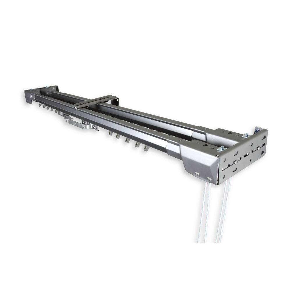 Heavy Duty Adjustable Silver Double Traverse Curtain Rod
