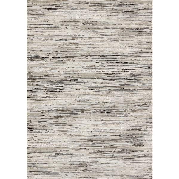 Blue 8 ft. x 11 ft. Woven Striped Rectangle Indoor Area Rug