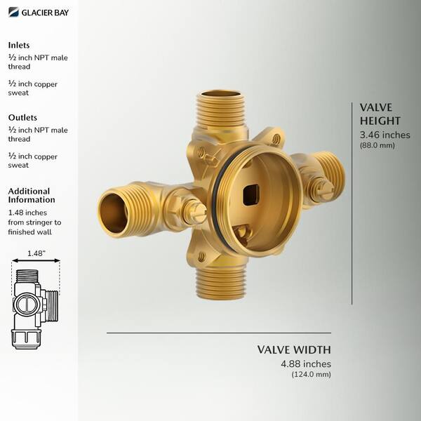 Glacier Bay Teapot Single-Handle Tub and Shower Faucet in Bronze