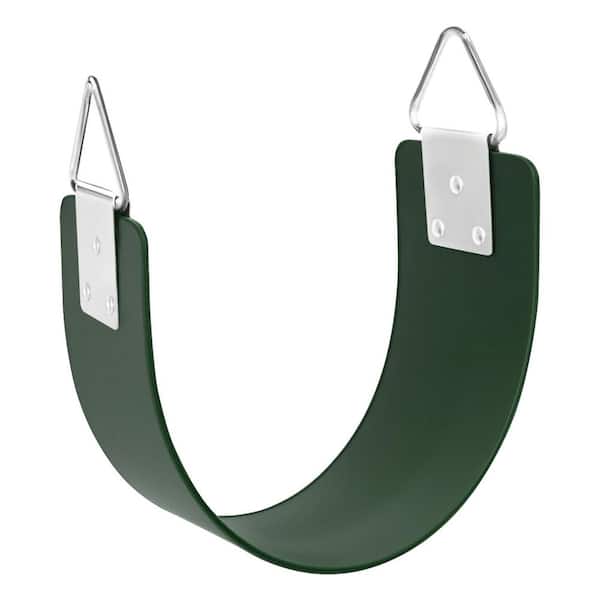 Heavy Duty Swing Seat with Metal Triangle Ring, Green, Replacement Accessory for Kids and Adults, 300LB Capacity