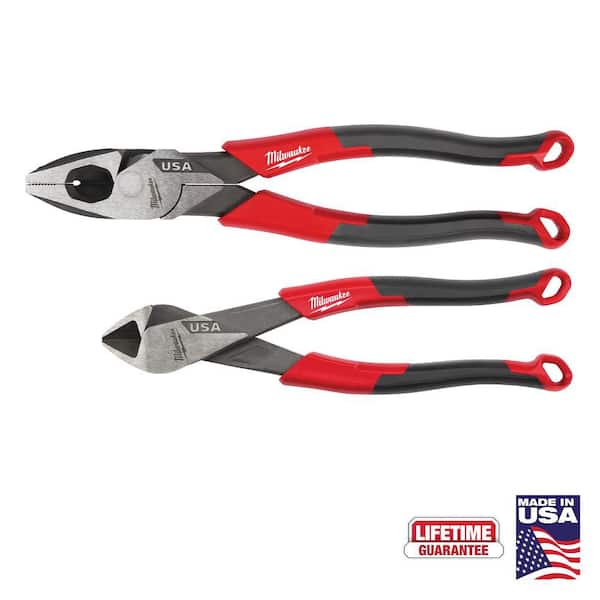 2 PC. Comfort Grip Linesman Pliers Cutting Pliers Set (USA)