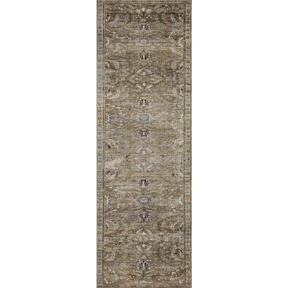 Layla Antique Moss 2'-6" x 7'-6" Synthetic Runner Rug