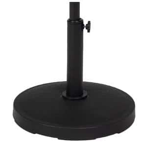 Black Round Concrete Outdoor Umbrella Base, 26 lbs