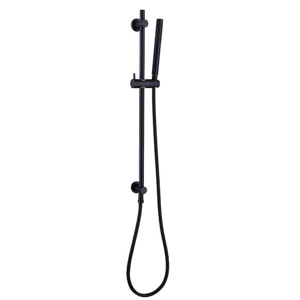 1-Spray Single Handle Wall Mount Handled Shower Head 1. 5 GPM in Black