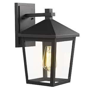 Black Outdoor Hardwired Wall Lantern Scone Exterior Wall Mounted Light with No Bulbs Included