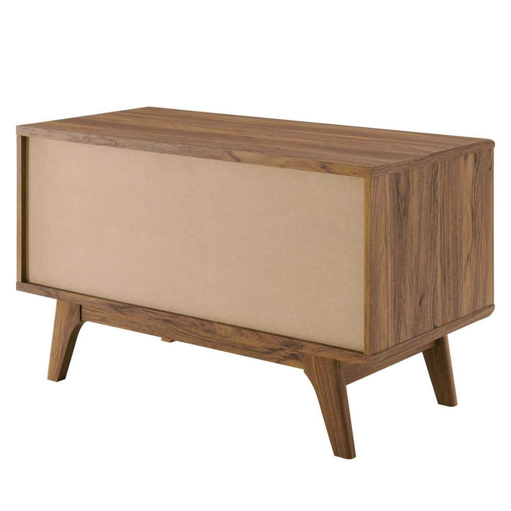 Walnut Mid-Century Modern Vinyl Record Display Stand