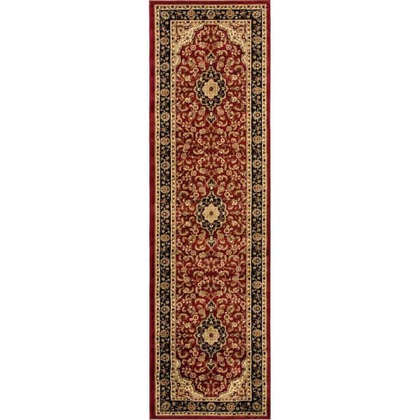 Well Woven Barclay Medallion Kashan Red 2 ft. x 7 ft. Traditional Runner Rug