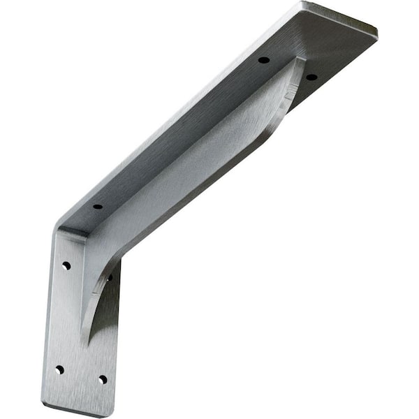 Ekena Millwork 2 in. x 5 1/4 in. x 12 in. Unfinished Embrey Steel Bracket