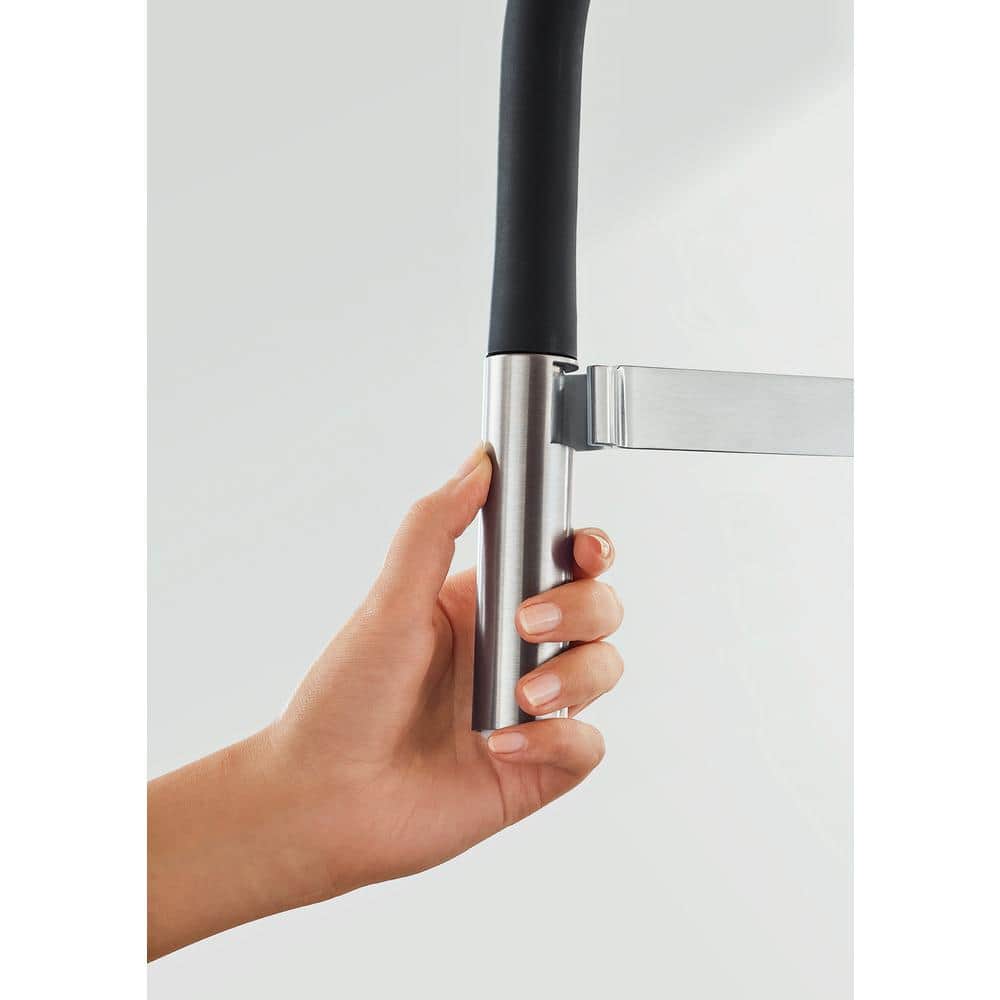 Modern Chrome Kitchen Faucet with 360° Swivel and Pull-Down Spray
