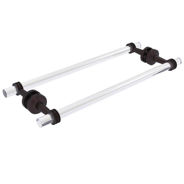 Allied Brass Pacific Beach 18 in. Back to Back Shower Door Towel Bar with Dotted Accents in Antique Bronze