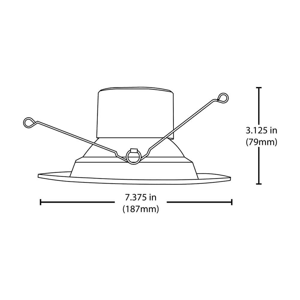 7.38-Inch White Aluminum LED Recessed Downlight