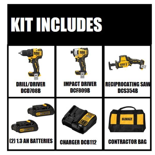 Dewalt 18" Large Heavy Duty Contractor Tool Bag Drill Impact Saw New Free Ship 