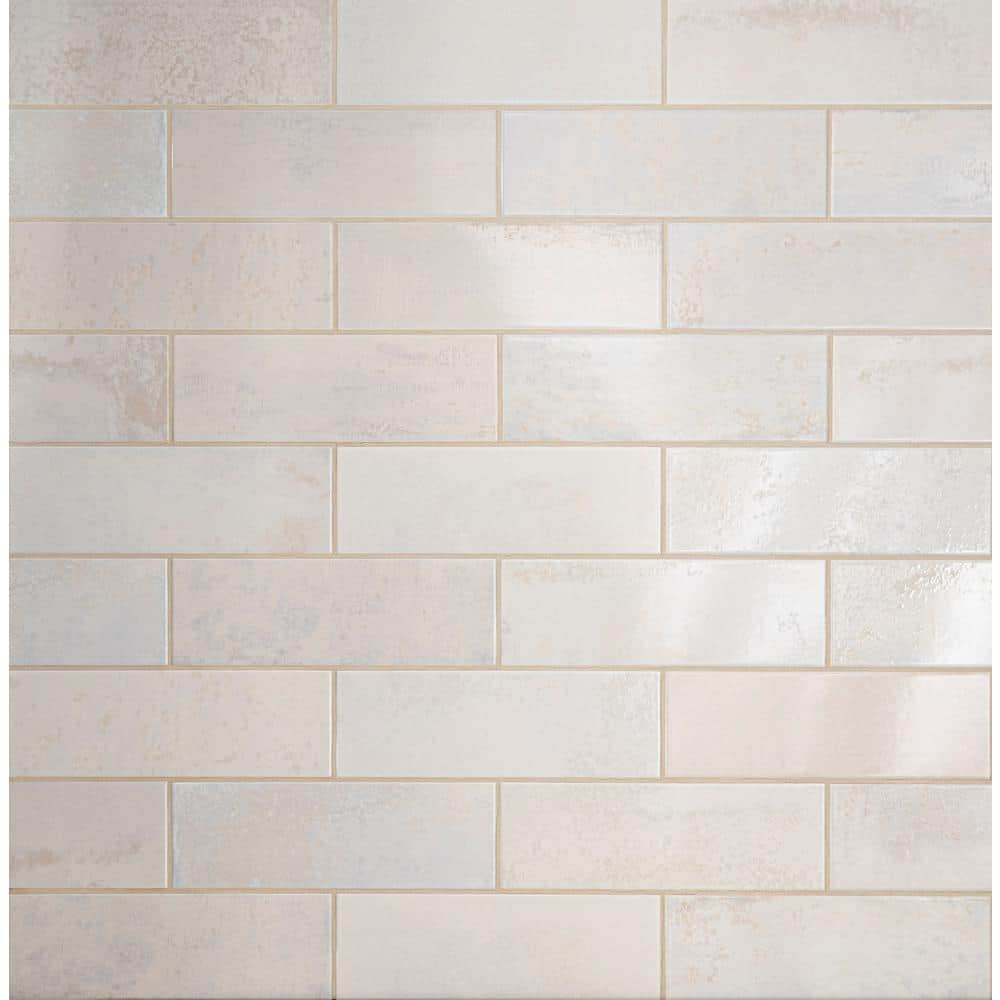 Marza Pearl 4 in. x 12 in. Glossy Ceramic White Subway Tile (11.22 sq. ft. / case) -  MSI, NMARPEA4X12G