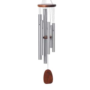 Signature Collection, Spanish Romance Chime 37 in. Silver Wind Chime Outdoor Patio Home Garden Decor ADSR
