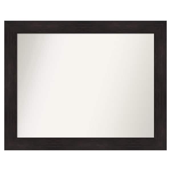 Amanti Art Furniture Espresso 39.75 in. x 31.75 in. Custom Non-Beveled Satin Recyled Polystyrene Bathroom Vanity Wall Mirror